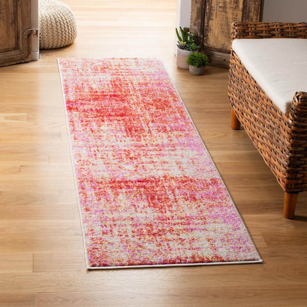 Adirondack 3 ft. x 10 ft. Red/Gold Distressed Runner Rug price history on PriceWatchPro
