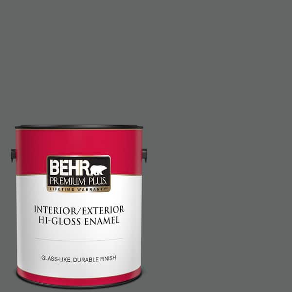 BEHR PREMIUM PLUS 1 gal. Home Decorators Collection #HDC-MD-28 Cordite Hi-Gloss Enamel Interior/Exterior Paint
