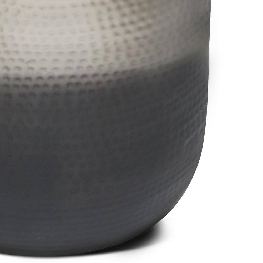 Nova Silver Ombre Round Metal Side Table