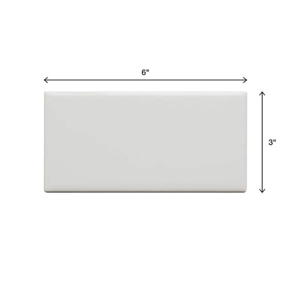 ceramic | white matte | square subway ~ 6x6x0.25