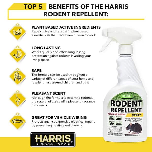 Harris 20 oz. Rodent Repellent Essential Oil Spray (2 Pack)