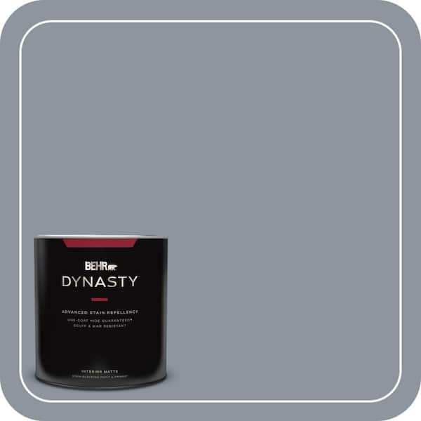 BEHR DYNASTY 1 qt. #PPF-28 Blue Dusk Matte Interior Stain-Blocking Paint and Primer
