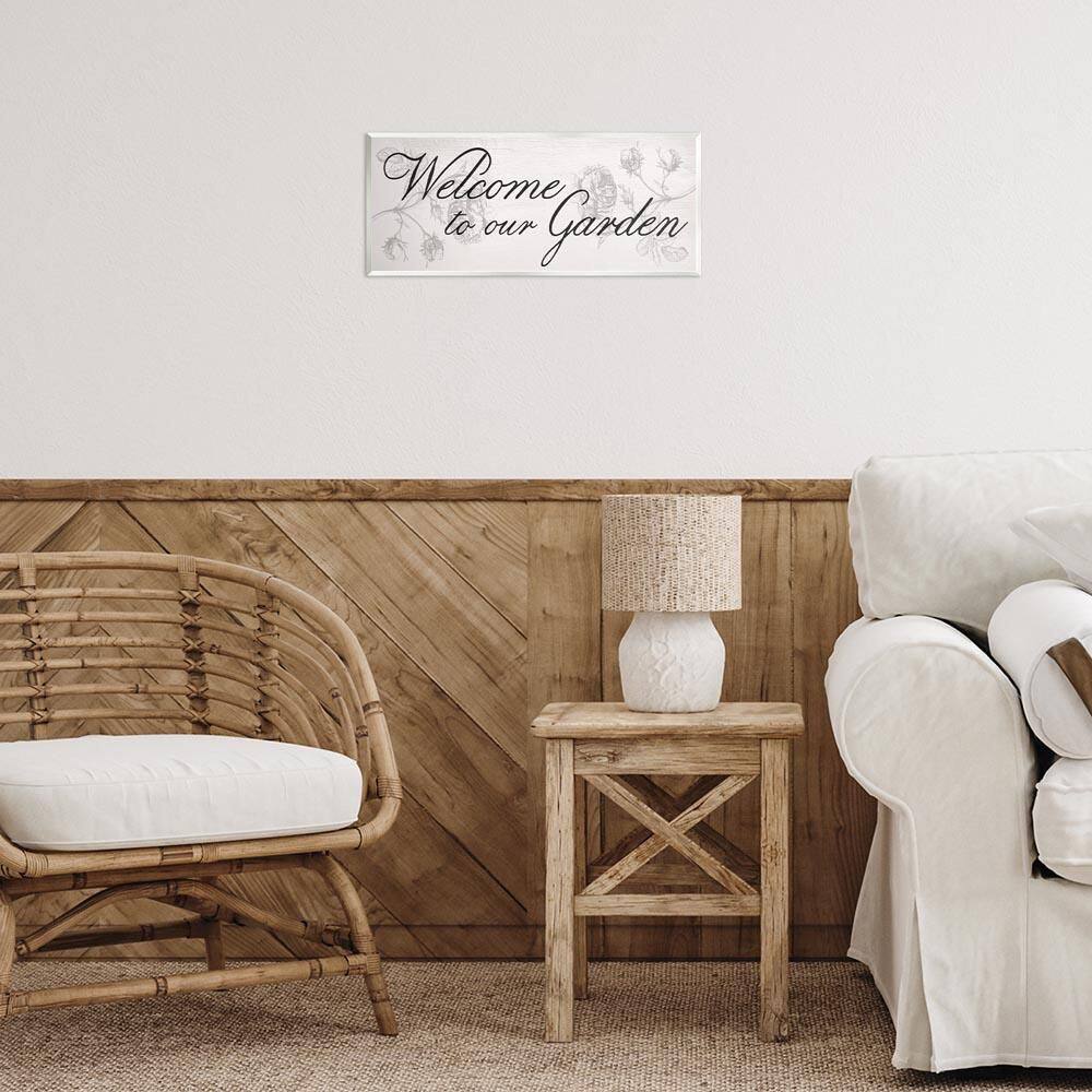 Vintage Welcome To The Garden by Lil' Rue Unframed Typography Graphic Art Print 7 in. x 17 in. price history on PriceWatchPro