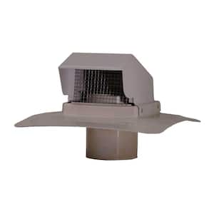 4 in. Weathered Gray Plastic Roof Cap Vent