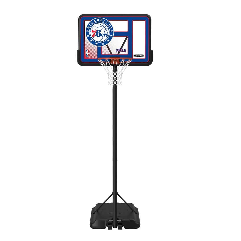 "NBA Philadelphia 76ers  44"" Portable Basketball Hoop with Wheels-7.5 to 10 Ft Adjustable Height" price history on PriceWatchPro