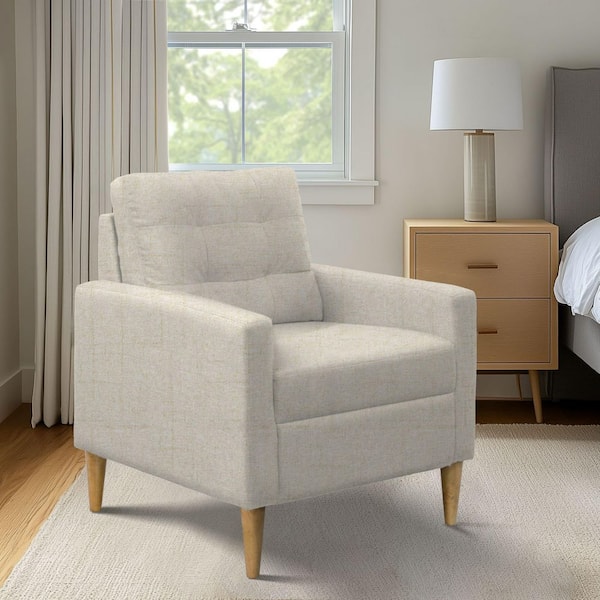 510 Design Dani Cream Arm Chair with Tufted back