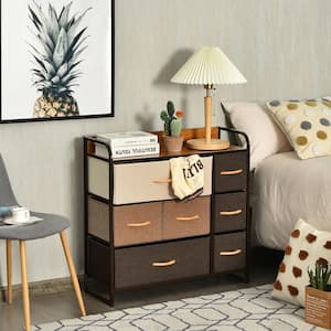 7-Drawer White Chest of Drawers, Storage Cabinet for Makeup, Tall Chest for  Closet and Bedroom(18.9 in. W x 34.5 in. H) SXB007WH - The Home Depot