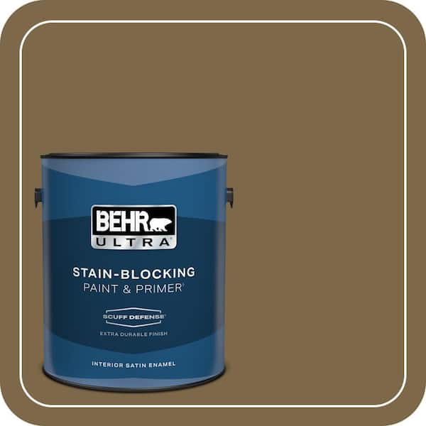 BEHR ULTRA 1 gal. #320F-7 Fig Extra Durable Satin Enamel Interior Paint & Primer
