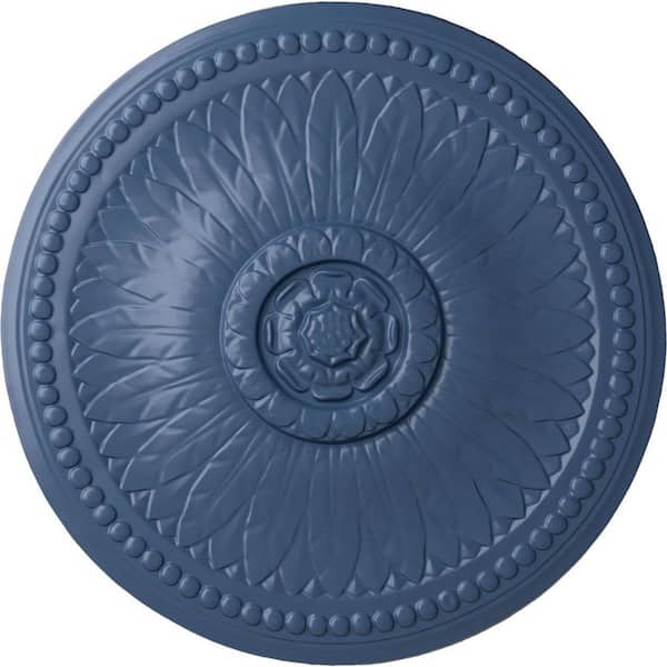 Ekena Millwork 18-1/8" x 3/4" Bailey Urethane Ceiling Medallion (Fits Canopies upto 4") Hand-Painted Americana