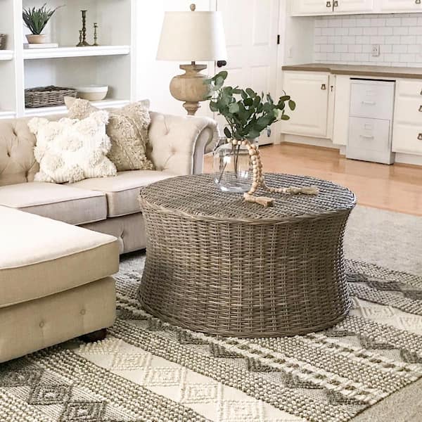 tj maxx rattan coffee table