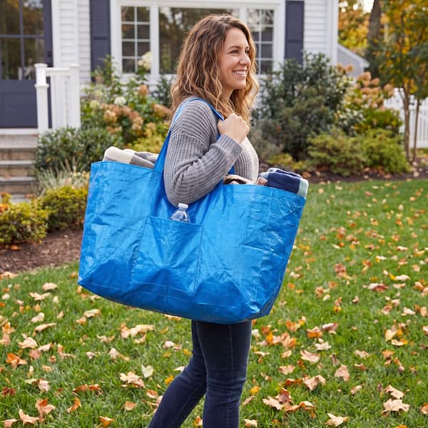 DURASACK 18 Gal. Haul-it-All Moving Tote Bag, Blue 2-Pack IB-36X13