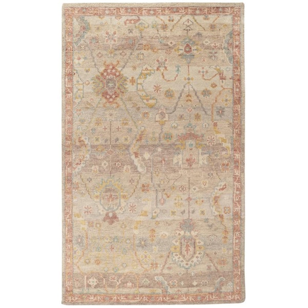 Nora Hand Knotted Wool Natural 5 ft. x 8 ft. Indoor Area Rug