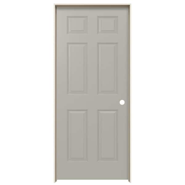 JELD-WEN 32 in. x 80 in. Colonist Vanilla Painted Left-Hand Smooth Molded Composite Single Prehung Interior Door