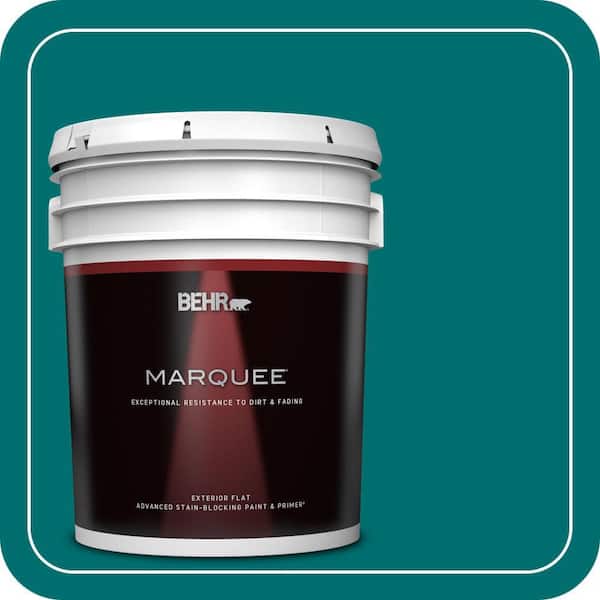 BEHR MARQUEE 5 gal. #P460-7 Caribbean Current Flat Exterior Paint & Primer
