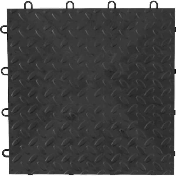 Gladiator 1 ft. x 1 ft. Charcoal Polypropylene Garage Flooring Tile (48-Pack)