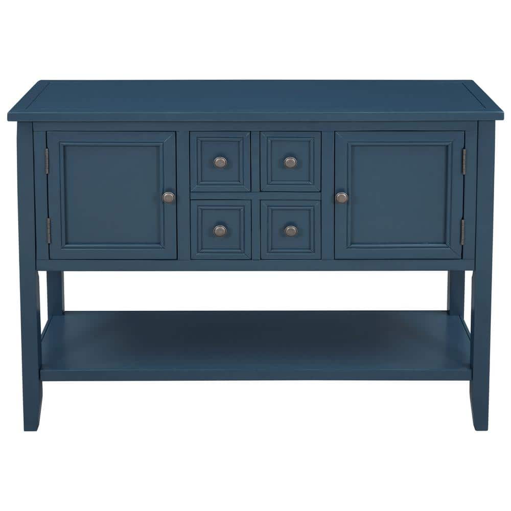 46 in. Antique Navy TRExM Cambridge Series Buffet Sideboard Console Table w