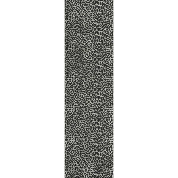 Safari Black 2 ft. 3 in. x 7 ft. 6 in. Indoor/Outdoor Washable Indoor/Outdoor Washable Rug