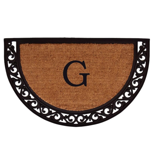 Calloway Mills Ornate Scroll 30 in. x 48 in. Coir Monogrammed Door Mat (Letter G)