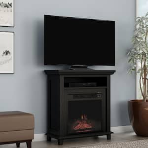 32 in. Freestanding Electric Fireplace TV Stand in Black