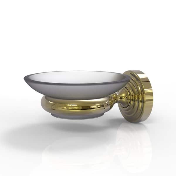 Allied Brass Waverly Place Collection Wall Mounted Soap Dish in Unlacquered Brass