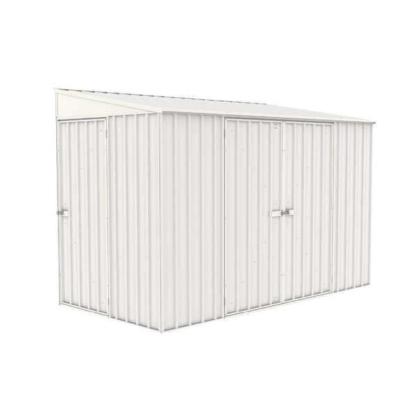 ABSCO 10 ft. W x 5 ft. D Metal Bike Shed in Surfmist with SNAPTiTE Assembly System 60 sq. ft.