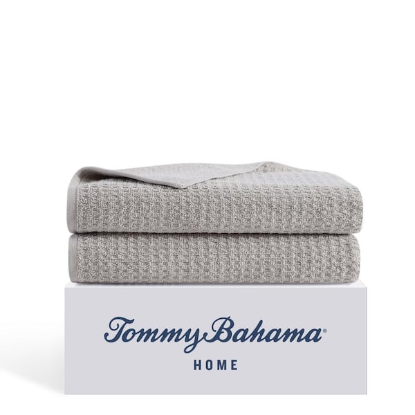 Tommy Bahama Northern Pacific 2-Piece Gray Cotton Bath Towel Set