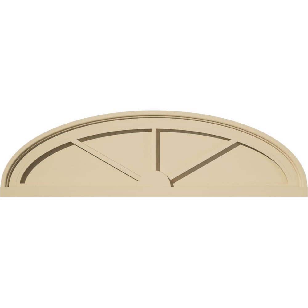 Pedss Ekena Millwork 32 in. W x 9 in. H x 2 in. P Elliptical 3 Spoke ...