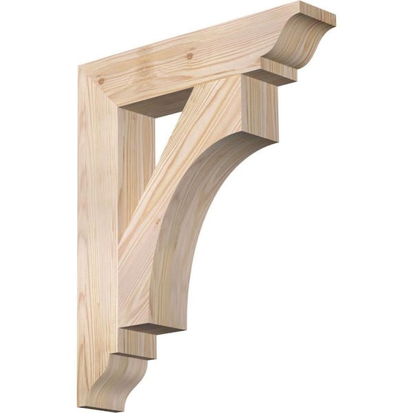 Ekena Millwork 3.5 in. x 22 in. x 18 in. Douglas Fir Westlake Traditional Smooth Corbel