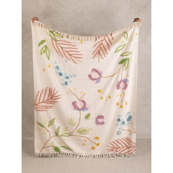 Bahara Multicolored Throw Blanket 50 in. x 60 in.