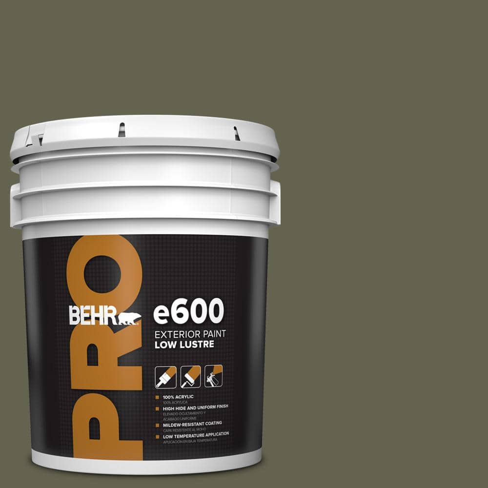 BEHR PRO 5 gal. #N350-7A Mountain Olive Low Luster Exterior Paint
