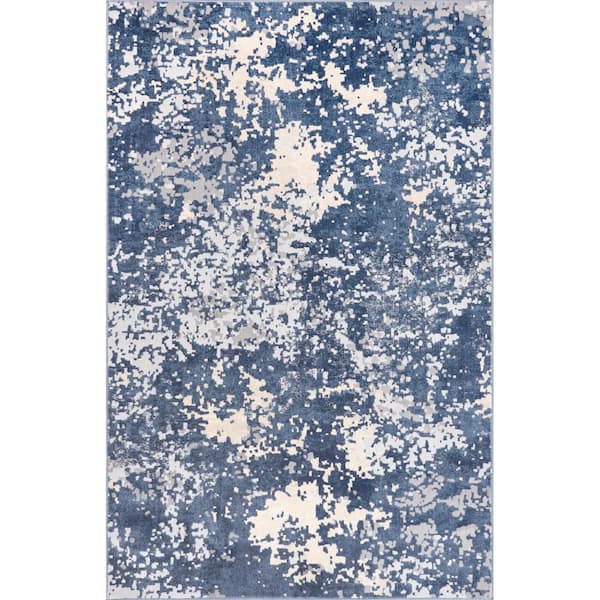 nuLOOM Chastin Blue 7 ft. x 9 ft. Abstract Area Rug