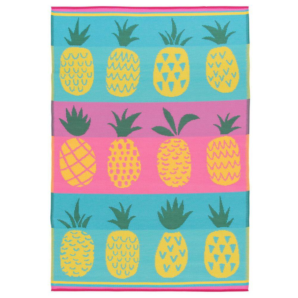 Backyard Bungalow Multi 5 ft. x 7 ft. Pineapple Olefin Indoor/Outdoor ...