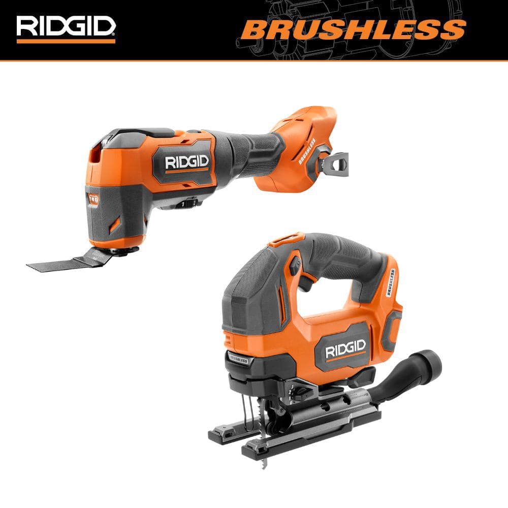 RIDGID 18V Cordless 2-Tool Combo Kit with Multi-Tool and Jig Saw (Tools  Only) R86240B-R86344B - The Home Depot