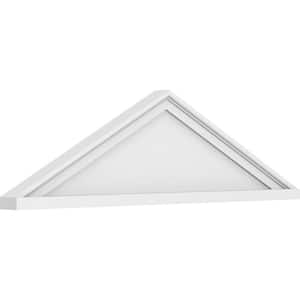 36 in. W x 10 in. H x 2 in. P (Pitch 6/12) Peaked Cap Smooth Signature Urethane Pediment, Primed Tan