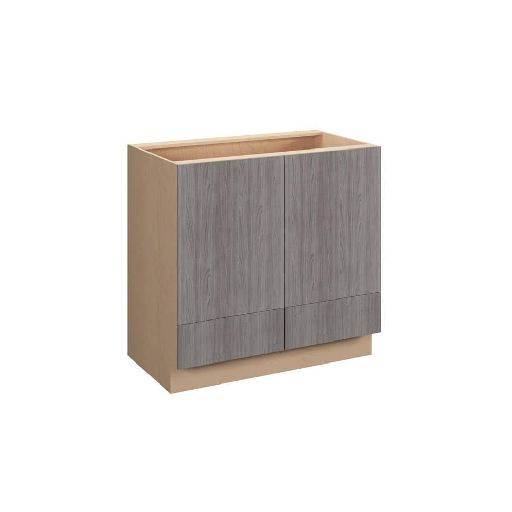 Saratoga Slab 36 in. W x 34.5 in. H x 21 in. D in Greywood Plywood Assemble