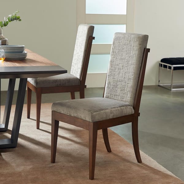 Litton Lane Brown Wood Contemporary Dining Chairs