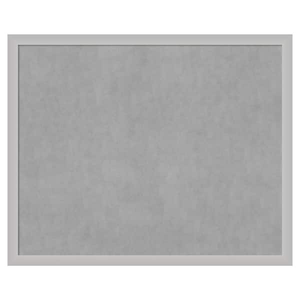 Amanti Art Low Luster Silver 43 in. x 35 in. Framed Magnetic Board
