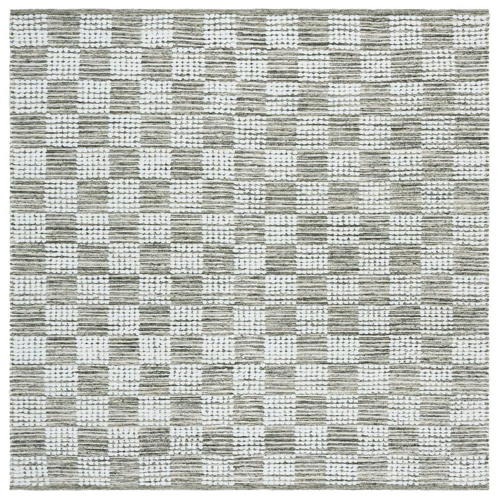Montauk 6 ft. x 6 ft. Green/Ivory Checkered Modern Square Area Rug price history on PriceWatchPro