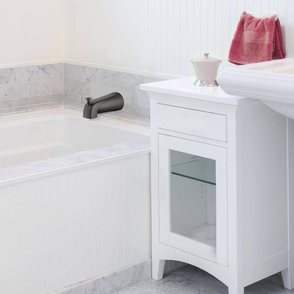 Oil Rubbed Bronze Wall Mounted Tub Spout with Diverter