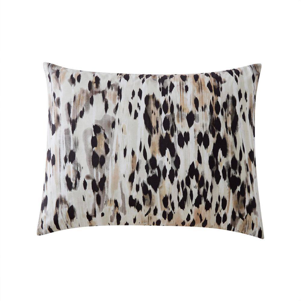 Abstract Leopard Cotton Brown Queen Duvet Cover Set