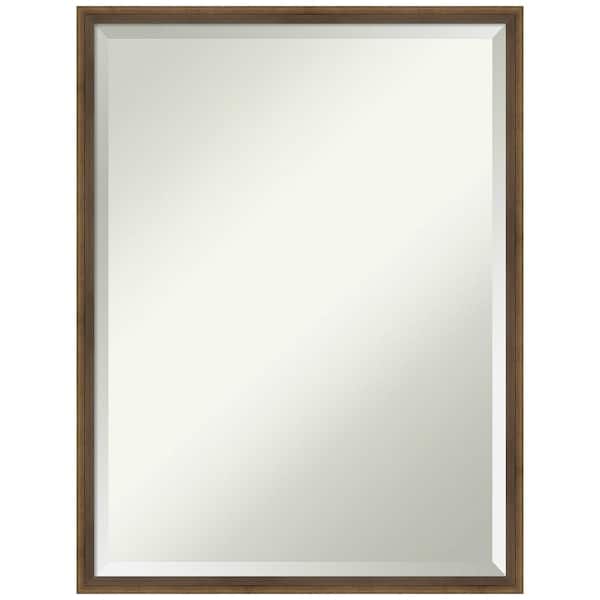 Amanti Art Medium Rectangle Bronze Beveled Glass Modern Mirror (25 in. H x 19 in. W)