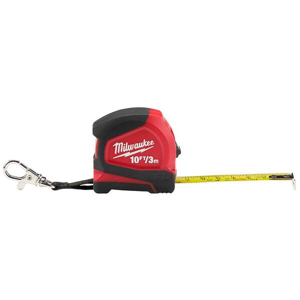 Milwaukee 10 Ft Keychain Tape Measure With Led Light 48 22 6601 The Home Depot