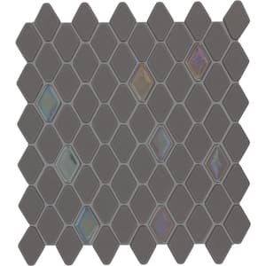 Starcastle Stardust 13 in. x 12 in. Glass Elongated Hexagon Mosaic Tile (13.28 sq. ft./Case)