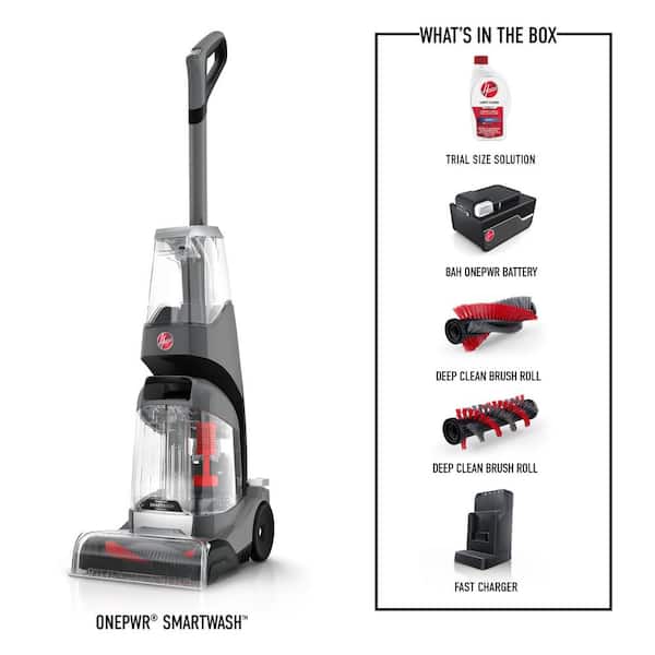 ONEPWR SmartWash Automatic Cordless Upright Carpet Cleaner Machine, Deep Clean Carpet Shampooer with Battery and Charger