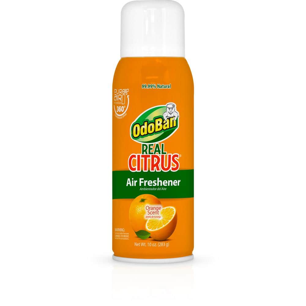 OdoBan 10 oz. Orange Real Citrus Air Freshener Spray, Citrus Oil Natural  Air Freshener for Home, Room Deodorizer & Toilet Spray 9793D70-10A - The  Home Depot