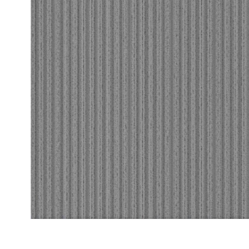 Gray Synthetic Non-Slip Rectangle Runner Rug