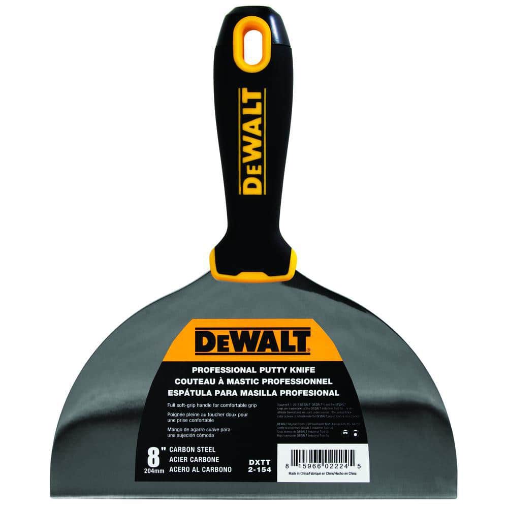 DEWALT 8 in. Stainless Steel Hammer-End Joint Knife with Soft Grip Handle