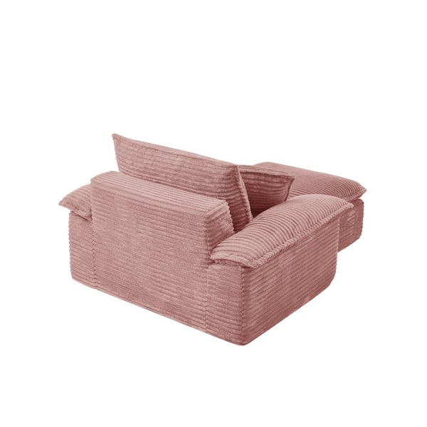 Seafuloy Pink Club Chair with Ottoman, Modular Accent Char, Lounge