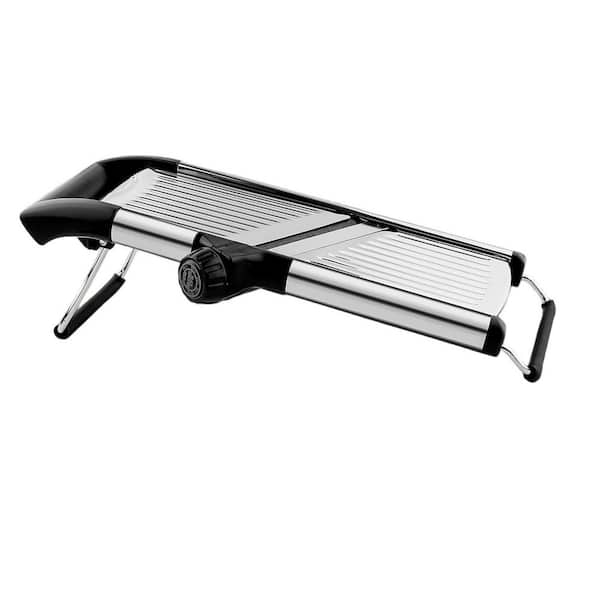 Silver Mandoline Food Slicer, Adjustable Mandoline Slicer for Kitchen, Stainless Steel Mandolin Vegetable Chopper