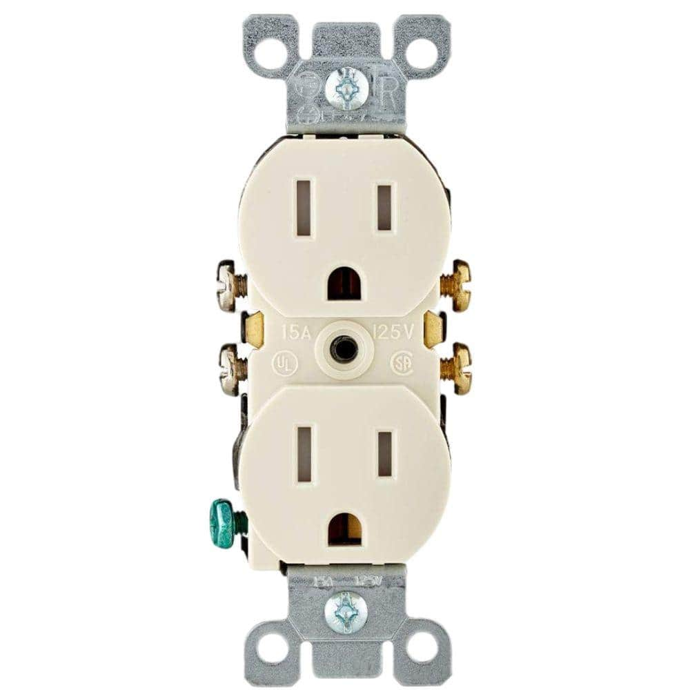 15 Amp 125-Volt Heavy-Duty Tamper Resistant Duplex Outlet, Light Almond 1-Pack (T5320-T) -  Etokfoks, MLPH002LT356